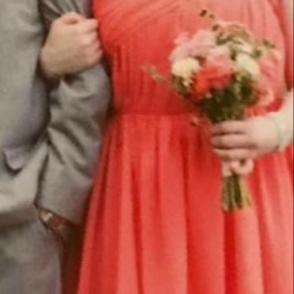 Coral Grecian Style One Shoulder Dress SALE!!